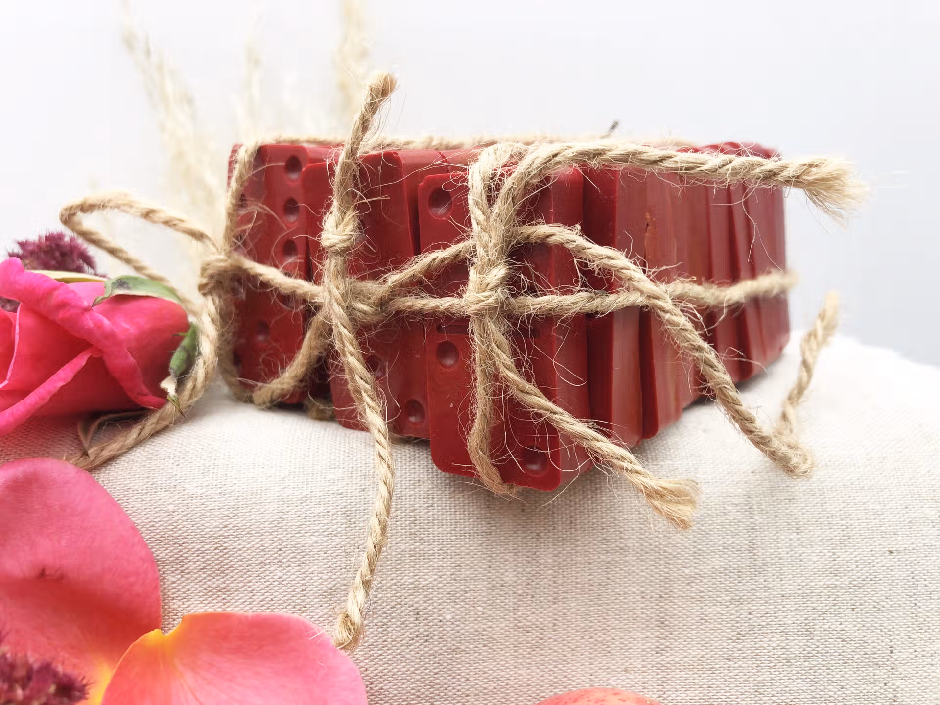 Jeu de dominos en cire d'abeille beilsens rose