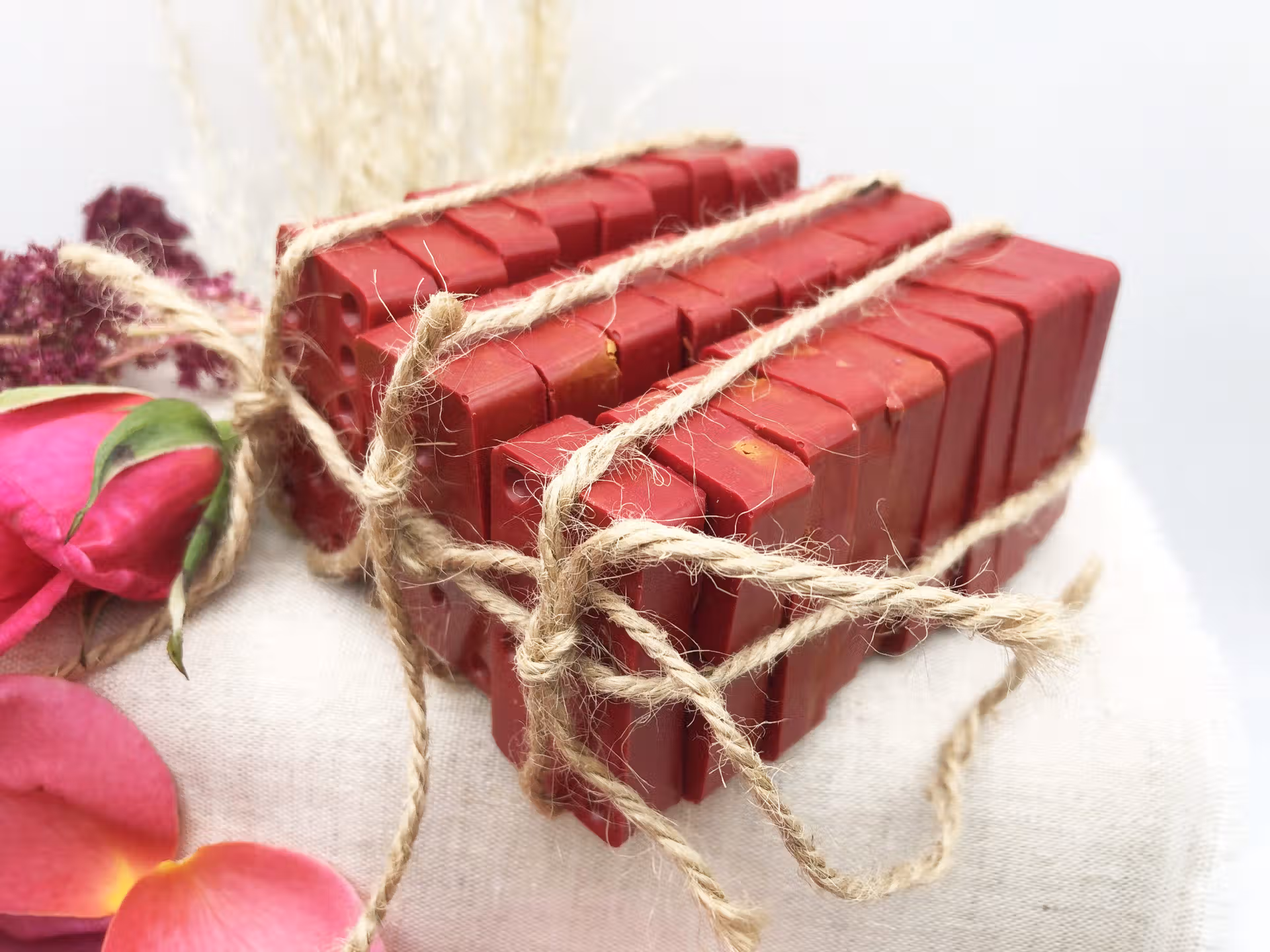 Jeu de dominos en cire d'abeille beilsens rouge